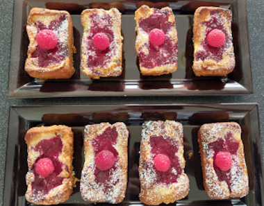Blondie cheesecake en frambozen