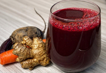 Bieten, wortel, gembersap
