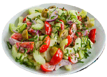 Hoofdgerechten, groenten – Komkommer-met-Griekse-yoghurt