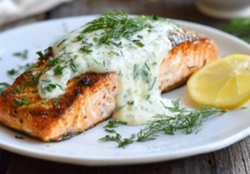 Zalm met dillesaus